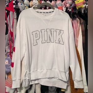 Victorias Secret Pink White Sweatshirt